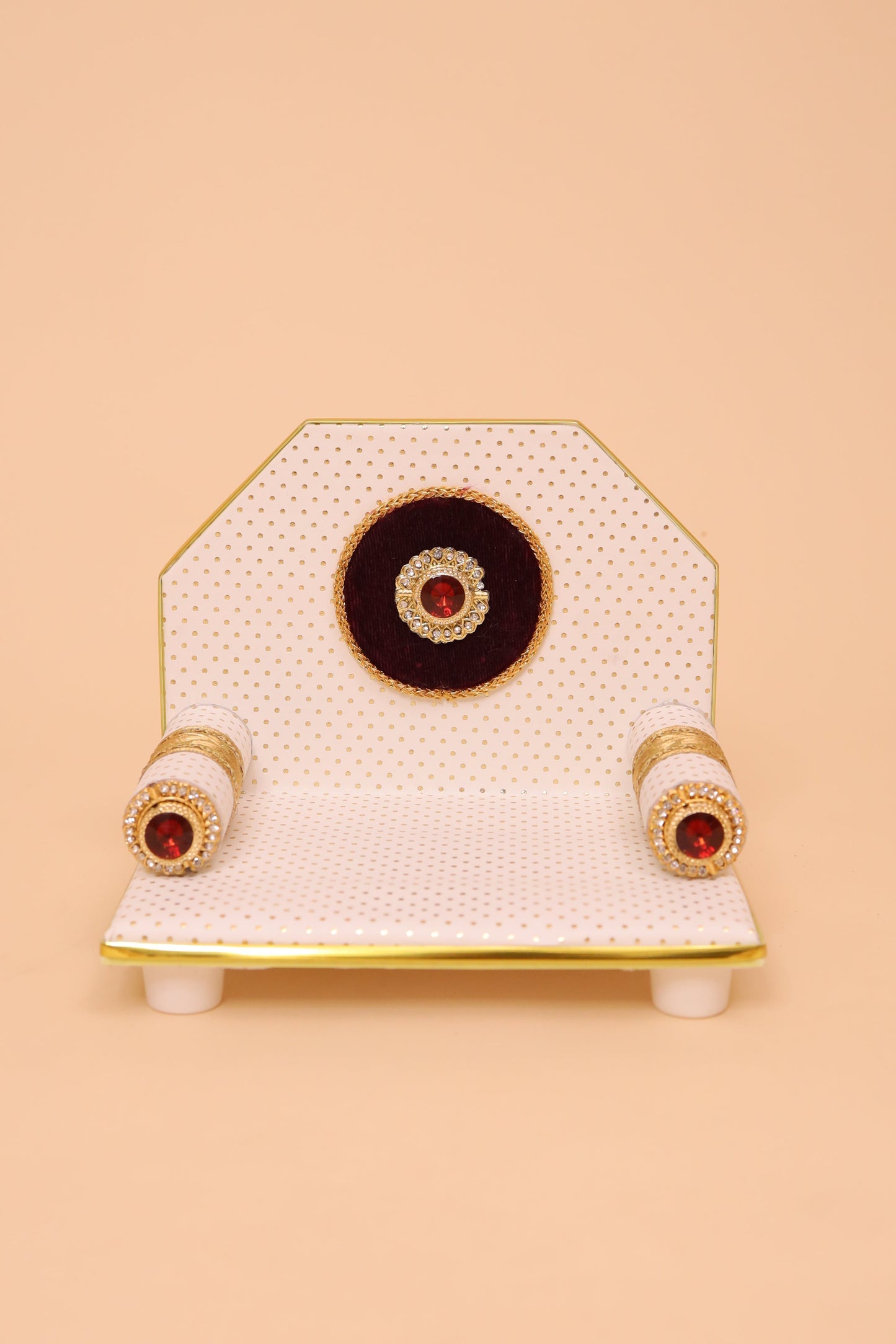 Pearl white singhasan