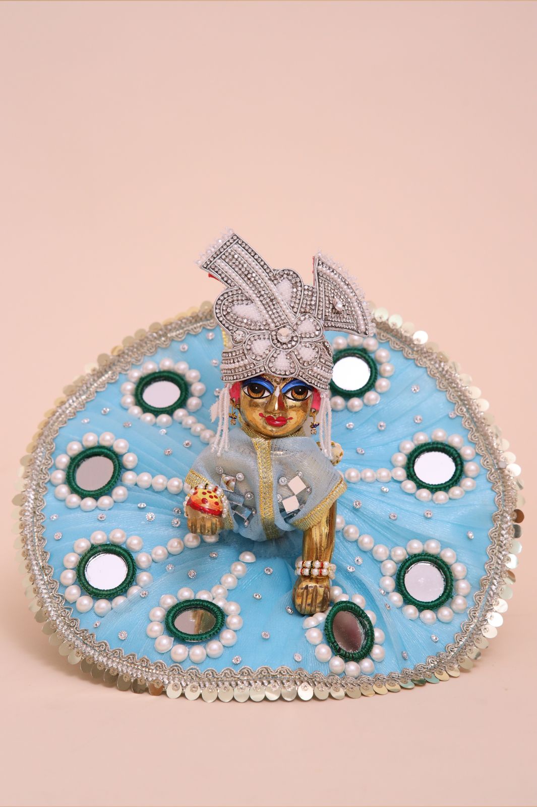 Mirror and pearl work poshak